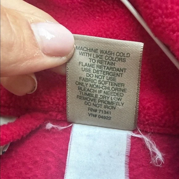 L.L.Bean Kids Fleece Robe Pink Size L 14–16 Belted Bathrobe - Picture 4 of 4